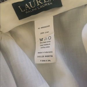 Ralph Lauren Green Linen Pants